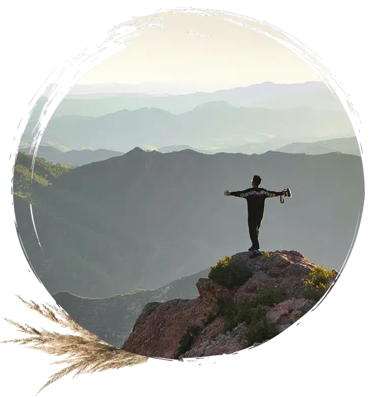 man at the mountain image